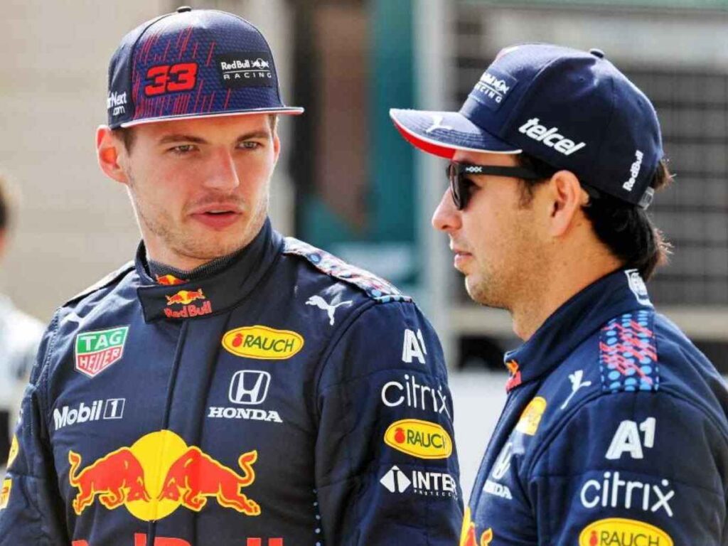 Max Verstappen and Sergio Perez (Image via Twitter)