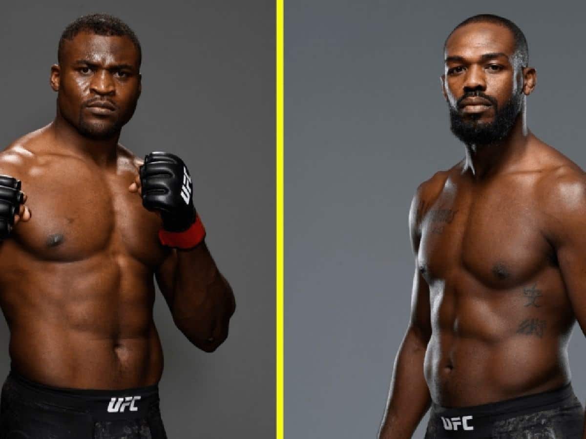 WATCH: “You don’t want no smoke,” Jon Jones and Francis Ngannou size up in real-life and exchange jibes at the PFL event