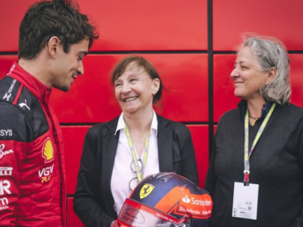 Charles Leclerc with the Villeneuve family during the Canadian GP weekend