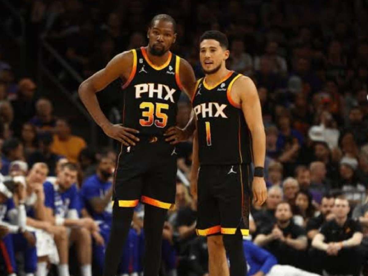 “All this to get swept by the Nuggets” – Watch Kevin Durant, Devin Booker training together in Bahamas gets TROLLED