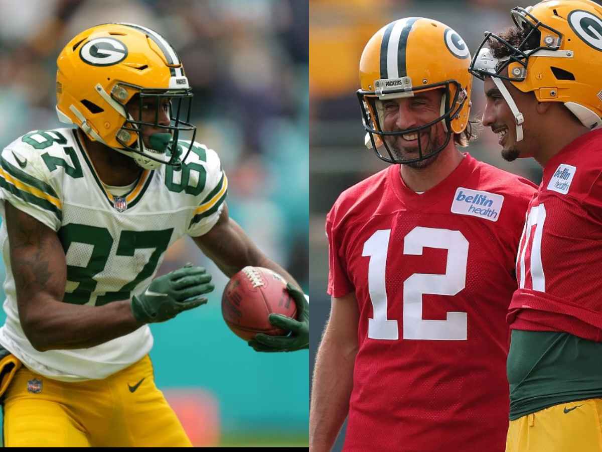 “He can do the exact same thing!” Packers WR Romeo Doubs INSULTS Aaron Rodgers by claiming there isn’t much difference between him and Jordan Love