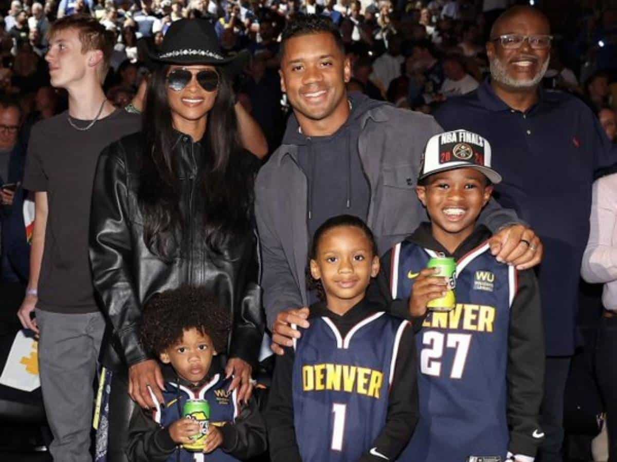 Broncos QB Russell Wilson snapped with ‘hot’ wife Ciara at Nikola Jokic’s historic crowning moment as Nuggets win their maiden NBA Championship