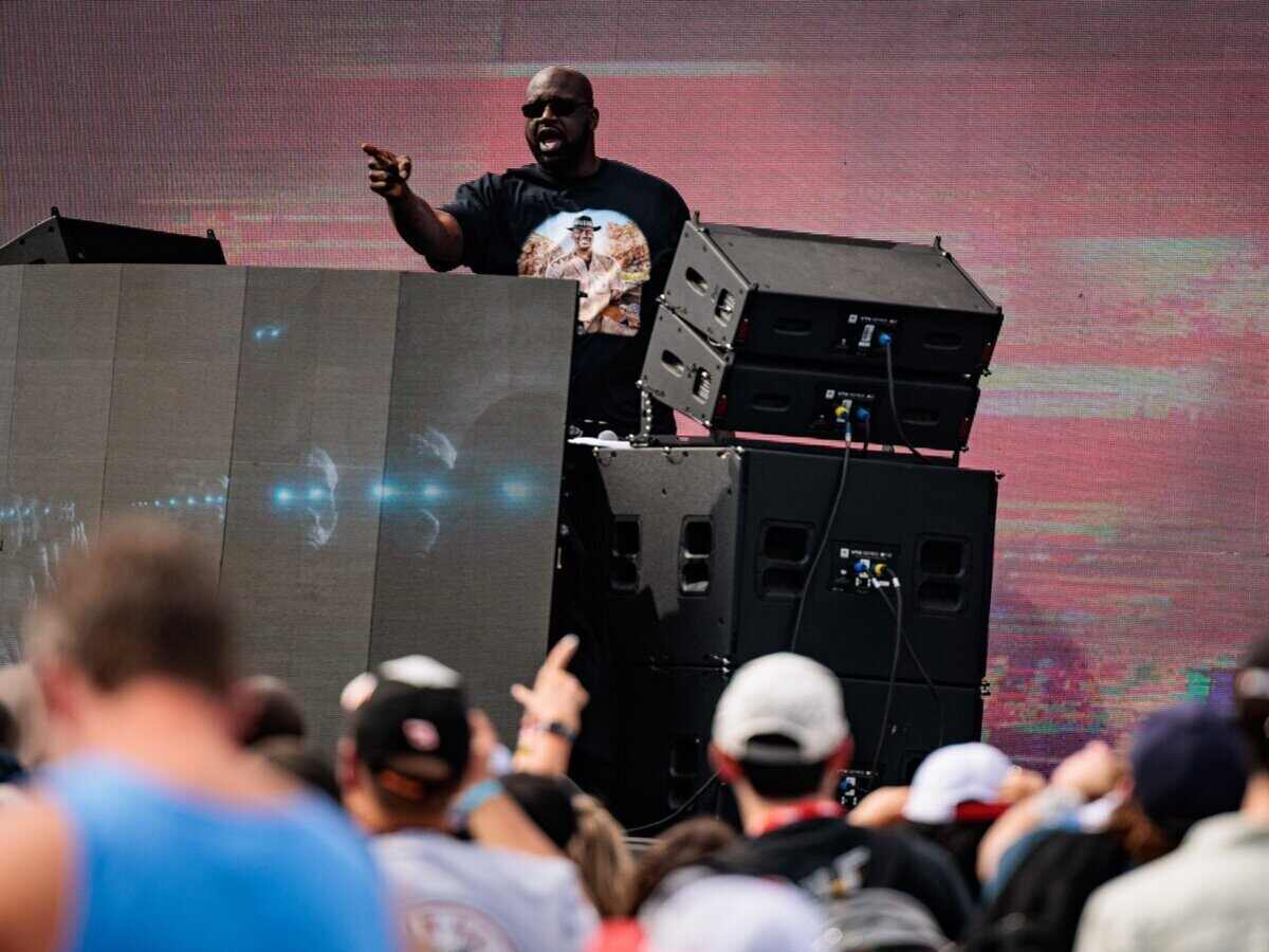 WATCH: $400 Million worth NBA legend Shaquille ‘DJ Diesel’ O’Neal revs up the NASCAR post-race party at Sonoma Raceway