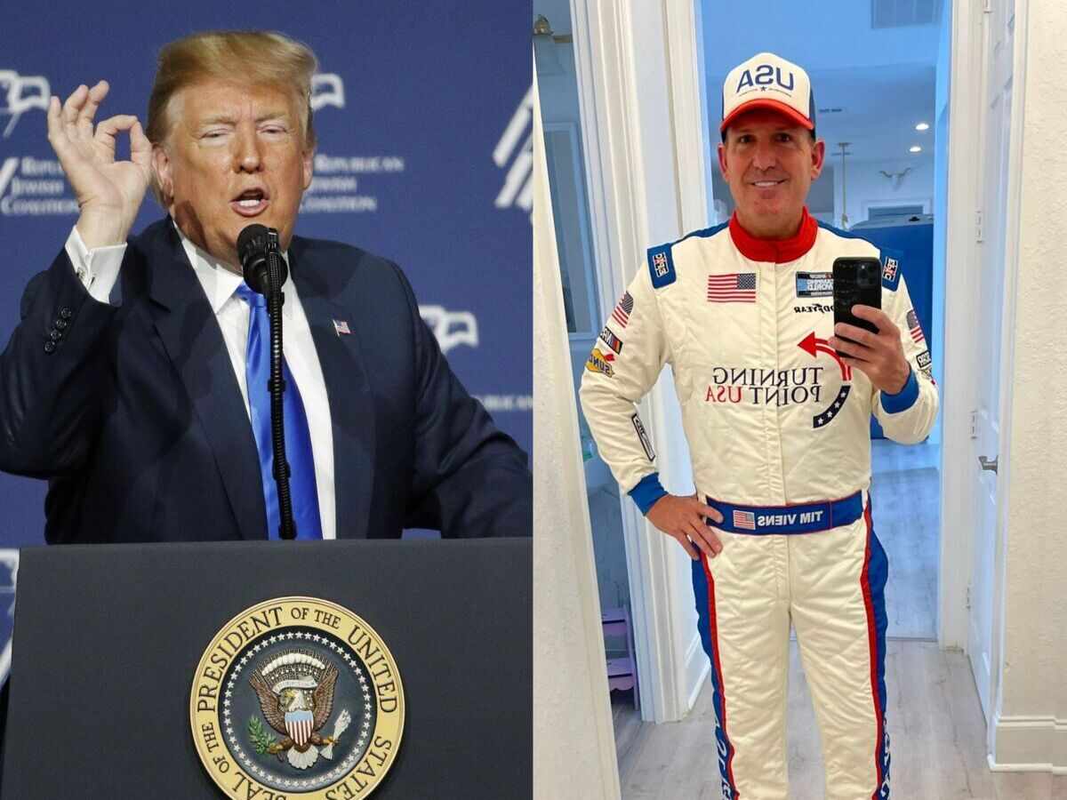 ”Need to add a ‘Let’s go Brandon’ decal”- NASCAR Twitter reacts as Truck series driver Tim Veins announces Donald Trump-brand paint scheme