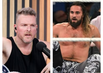 Pat McAfee and Seth Rollins