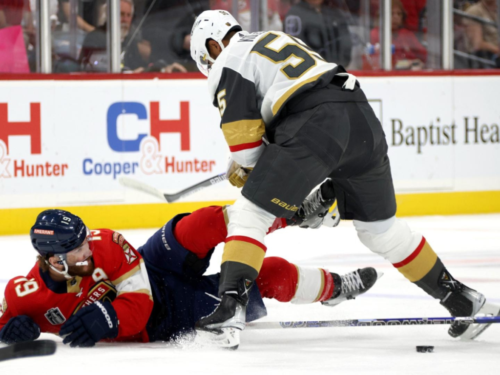 Matthew Tkachuk and Keegan Kolesar [Image Credit: ESPN]