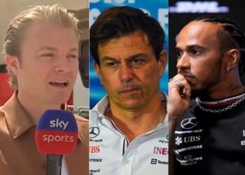 Nico Rosberg, Toto Wolff and Lewis Hamilton(Credits: The Guardian and News18)