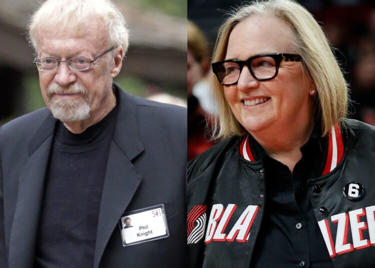 Phil Knight và chủ sở hữu của Portland Trail Blazers, Jody Allen