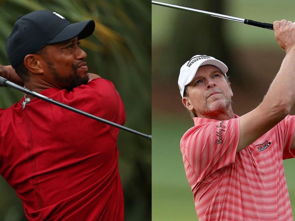 Steve Stricker, Tiger woods (Image via golfchannel)