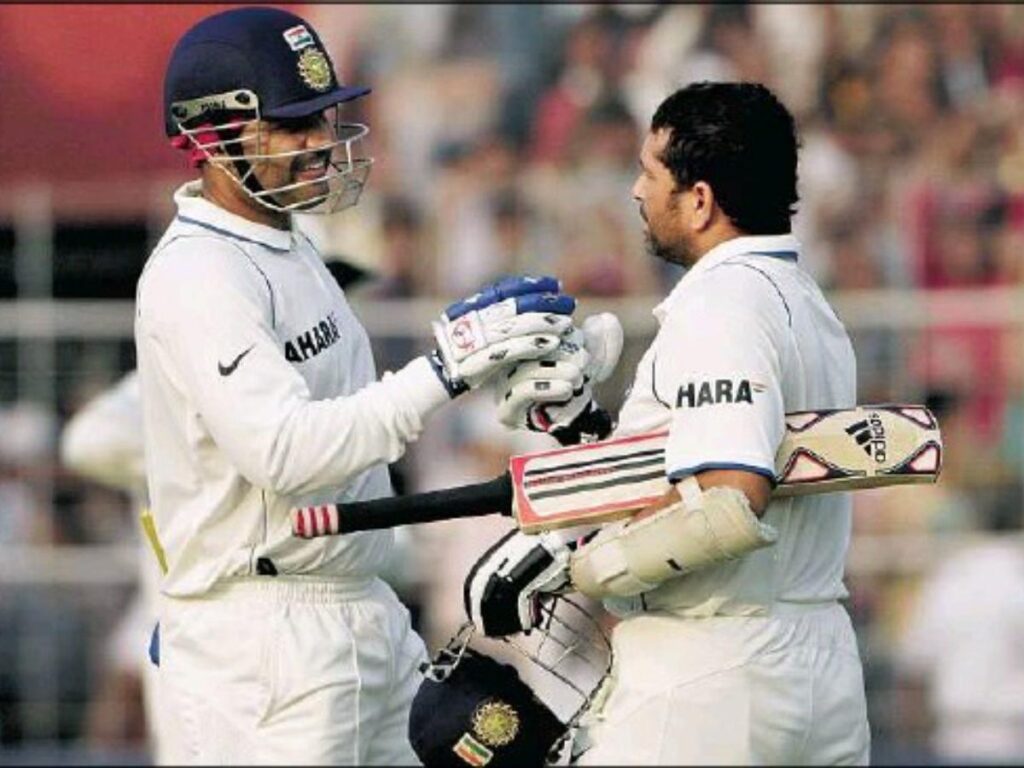 Virender Sehwag and Sachin Tendulkar