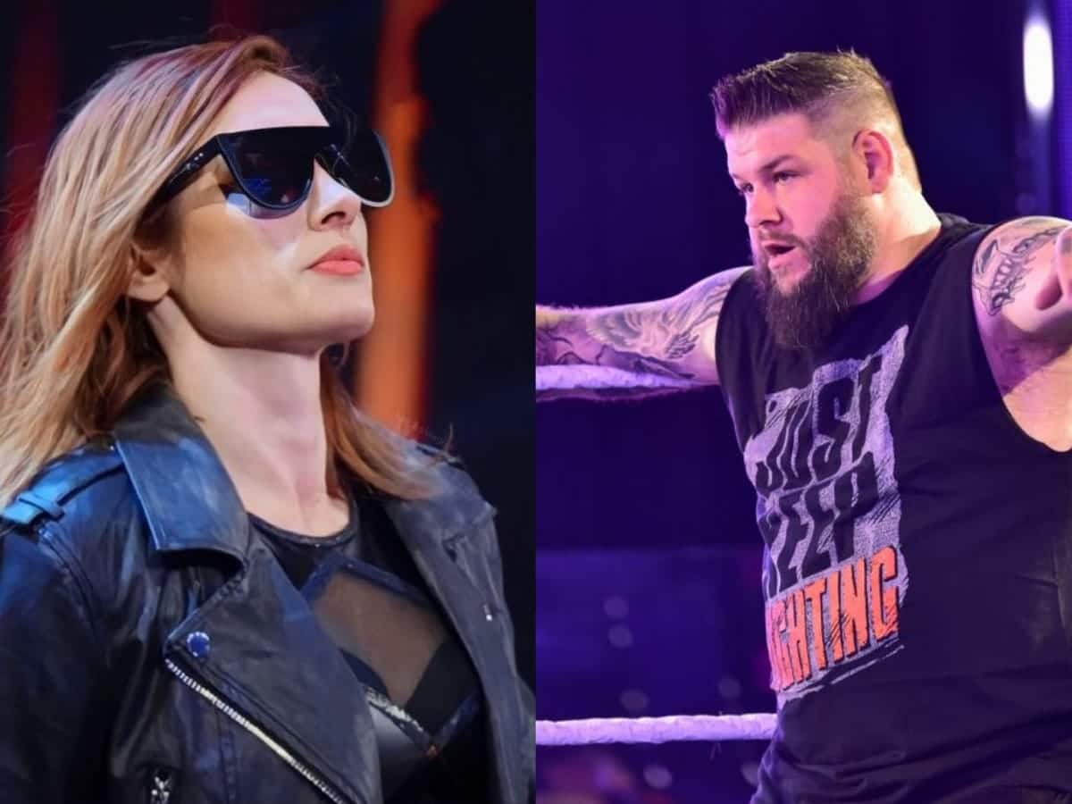 WATCH: Becky Lynch accidentally kicks Kevin Owens in the face while practicing for the Money in the Bank match