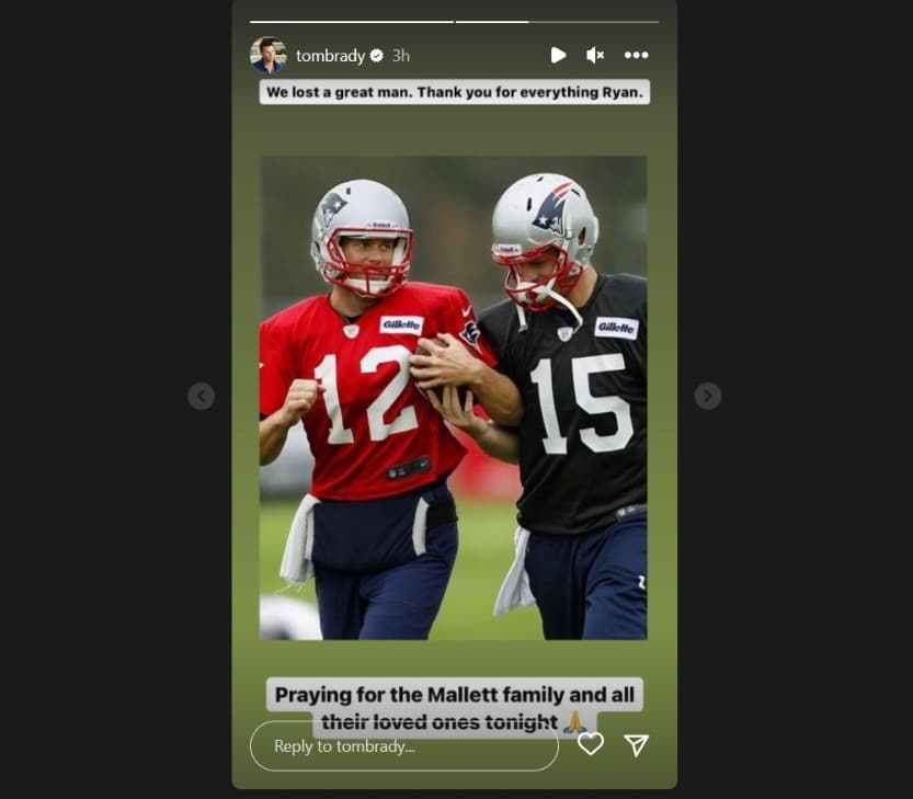 Tom Brady's Instagram story 