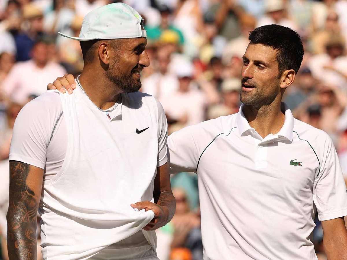 Nick Kyrgios continues his banter with Novak Djokovic as the Serb taunts the Tour with a CHEEKY Wimbledon post