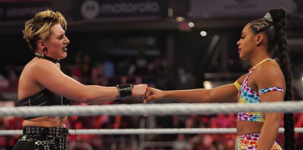 Rhea Ripley and Bianca Belair