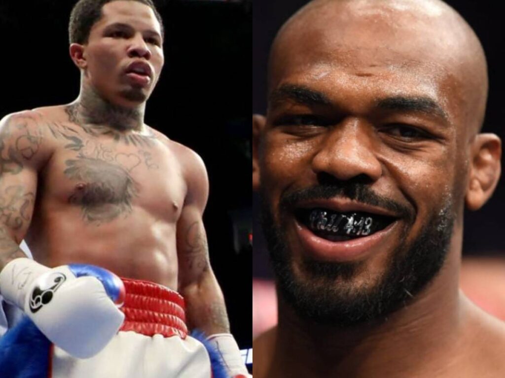 L-Gervonta Davis, R- Jon Jones (Image Credits: Dazn.com)