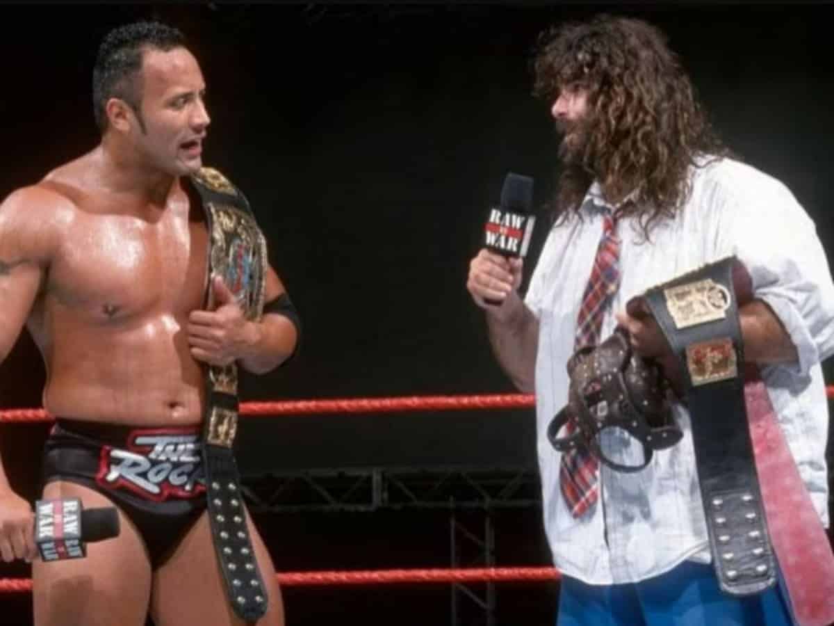 When Mick Foley took a page out of The Rock’s book to shut his mouth in a humorous way