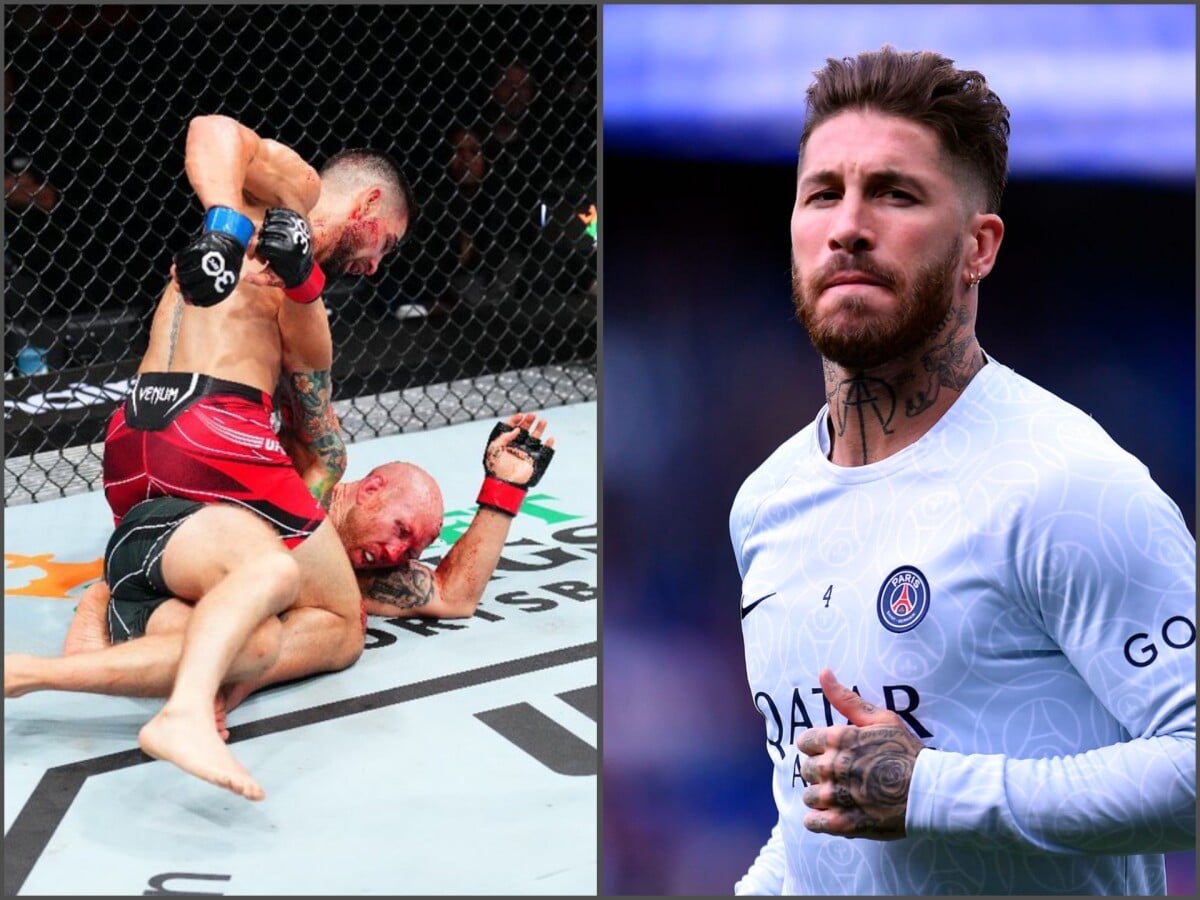 “Would like to report a murder” – Fans shocked by the dominant performance of Ilia Topuria after receiving the blessing of Football’s Hitman Sergio Ramos