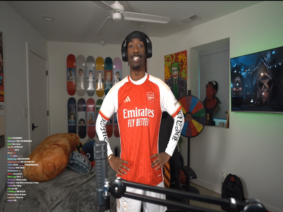 “Bro cooked Destiny with an Arsenal shirt” BruceDropEmOff trolls Adam22, Sneako, Destiny in an unusual way, fans react