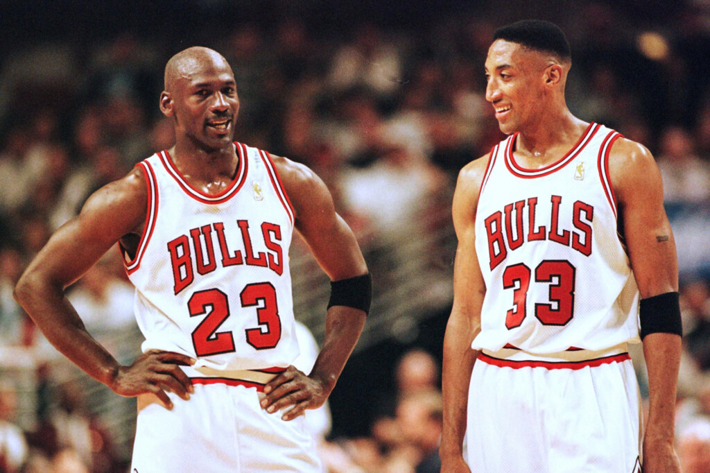 Michael Jordan and Scottie Pippen 