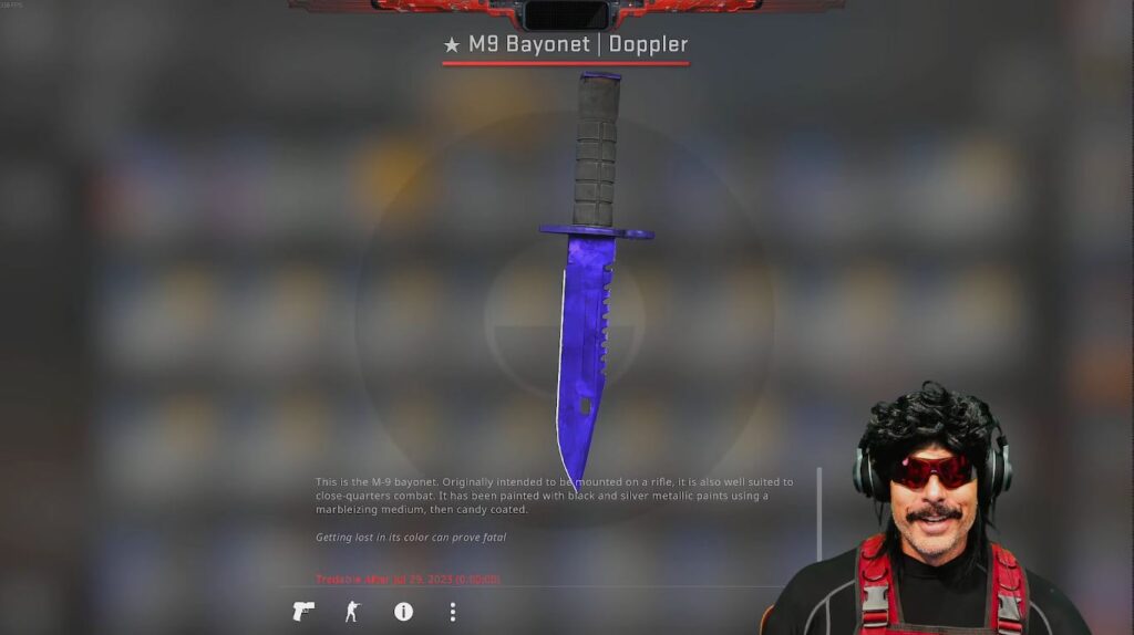 Dr DisRespect pulls his first-ever knife worth $16,000 after opening over 2000 crates in CS:GO