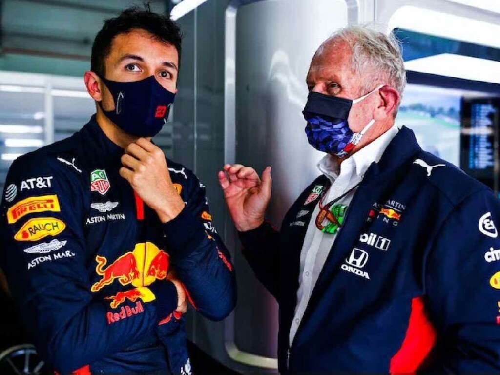 Alex Albon and Helmut Marko