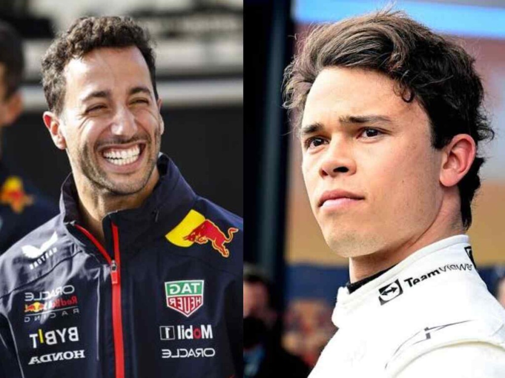 Daniel Ricciardo and Nyck De Vries