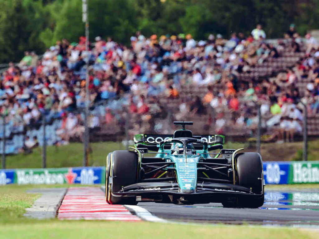 Lance Stroll AMR 22 at Hungarian GP (Credits: @Aston MartinF1/Twitter)