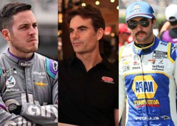 Alex Bowman, Jeff Gordan and Chase Elliott