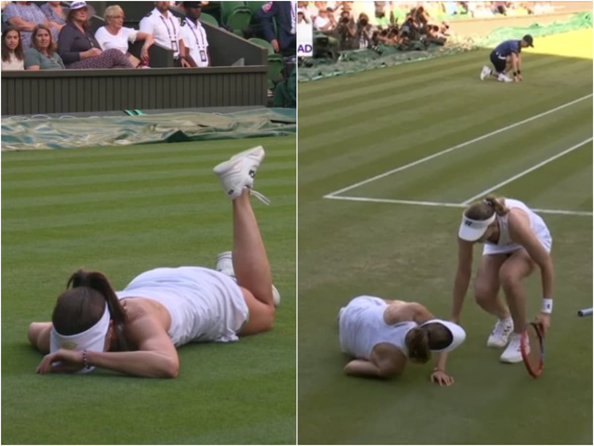 WATCH: Alize Cornet breaks down in tears after a terrible fall on the Wimbledon Center Court, Elena Rybakina rushes to help