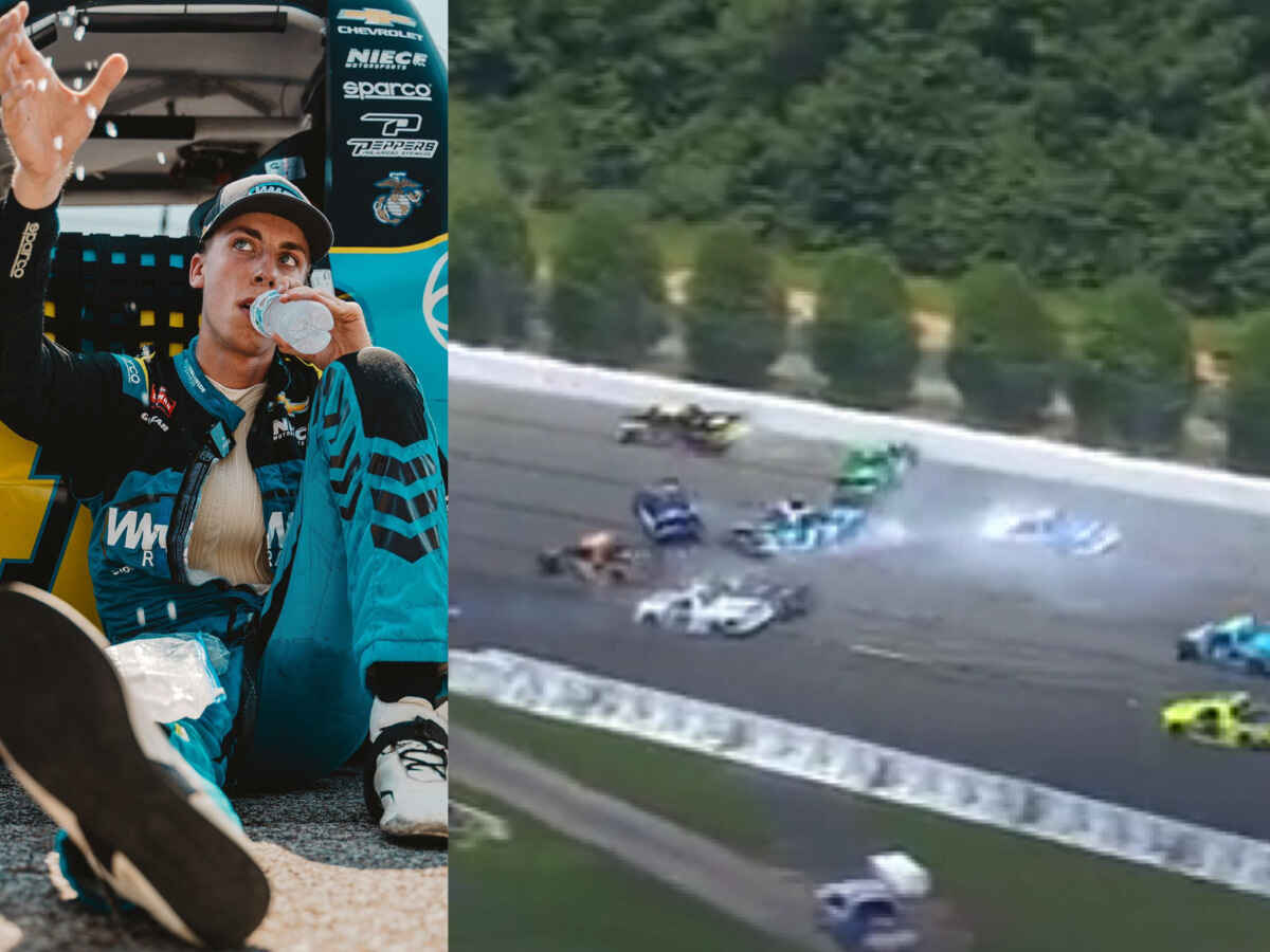 WATCH: “Useless, So sick of this guy”- Fans furious as Carson Hocevar caused a MASSIVE wreck at Pocono Truck Series Race