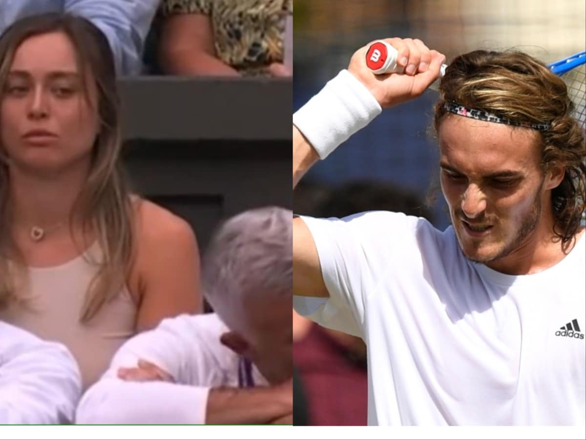 WATCH: Paula Badosa caught on camera looking angrily at Stefanos Tsitsipas’ father after an awkward encounter at Wimbledon