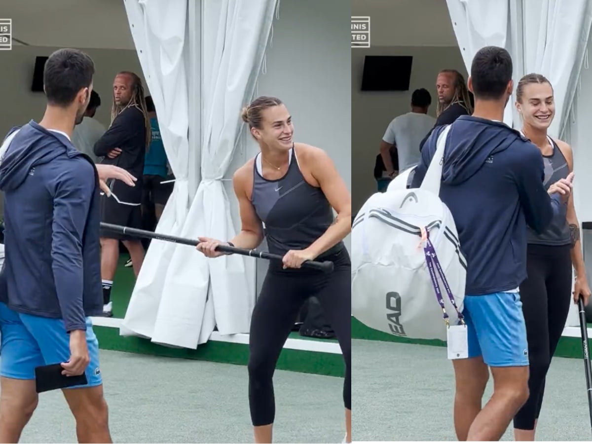 “This year’s Champions in one video” – New friends Novak Djokovic and Aryna Sabalenka catch up at Wimbledon as fans go crazy seeing them together