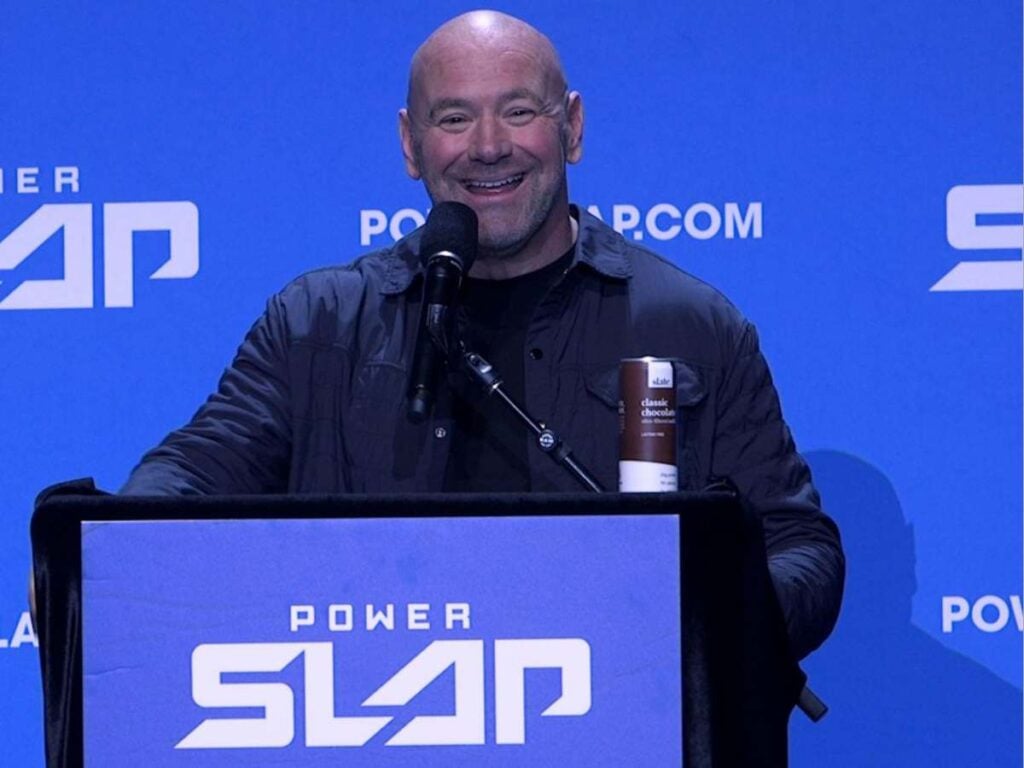 Dana White promoting the PowerSlap event