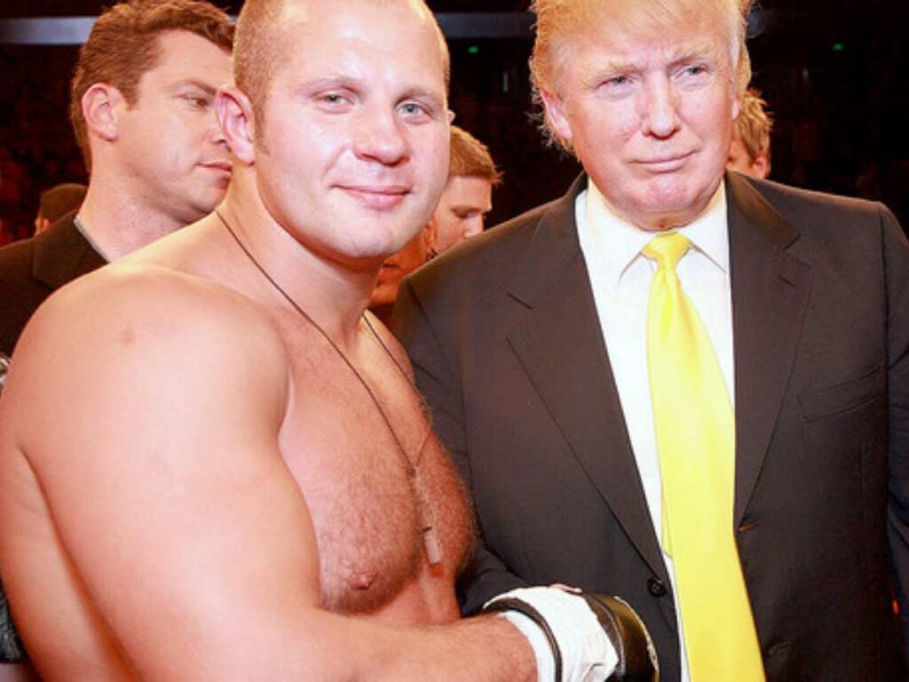 Donald Trump in a boxing ring