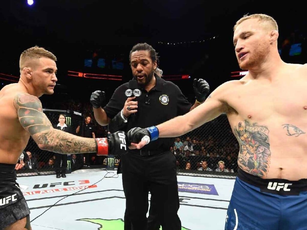 Dustin Poirier and  Justin Gaethje