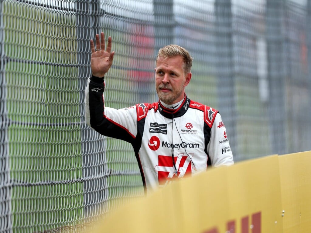 Kevin Magnussen after retiring his car at the British GP (Credits: @SilverstoneUK/Twitter)