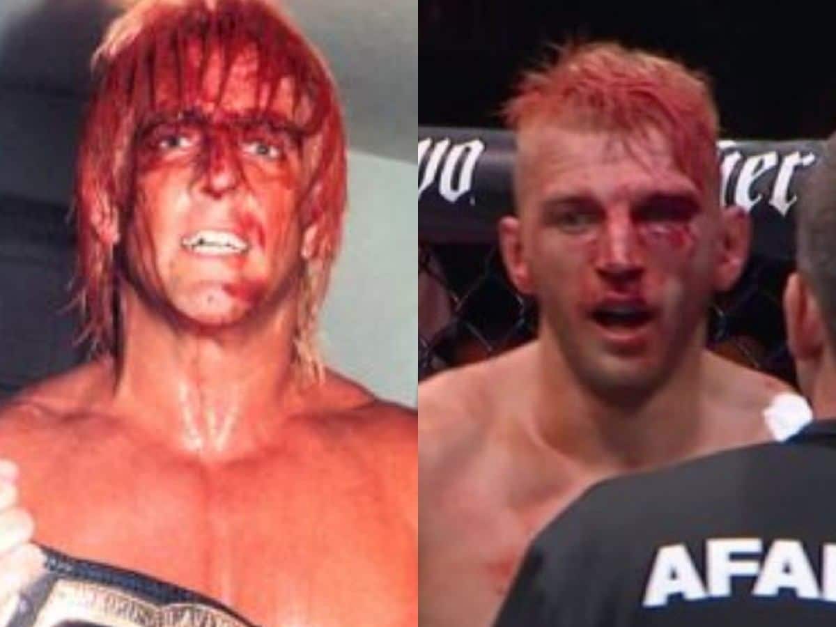 “Made of Iron will and Robot parts” – Fans compare Dan Hooker to Ric Flair as fighter’s blonde hair turns pink during fight