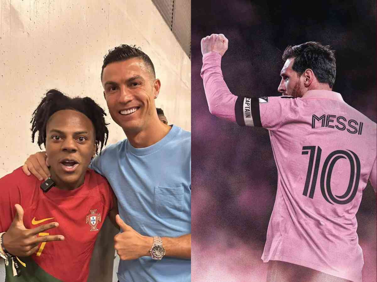 Die-Hard Cristiano Fan IShowSpeed cheers for Lionel Messi during Inter Miami vs Cruz Azul, fans label him “TRAITOR”