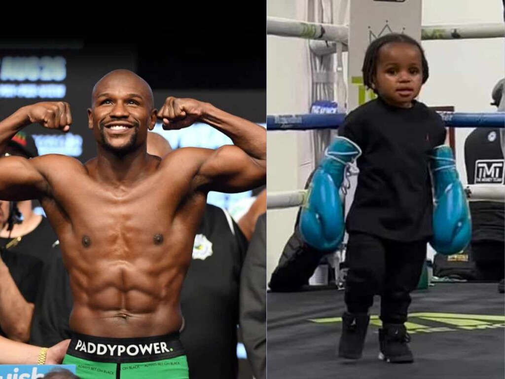 Floyd Mayweather's grandson showcases his shadowboxing