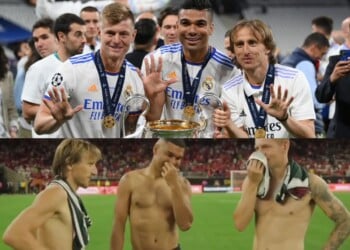 Casemiro, Kroos and Modric re-united. (credits-Goal)