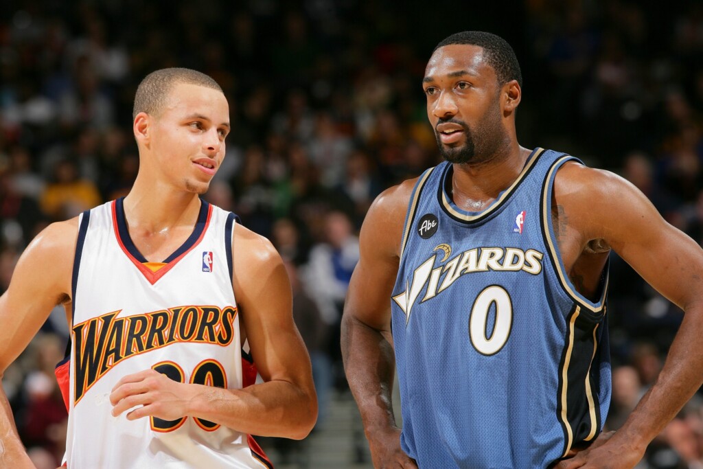 Stephen Curry and Gilbert Arenas 