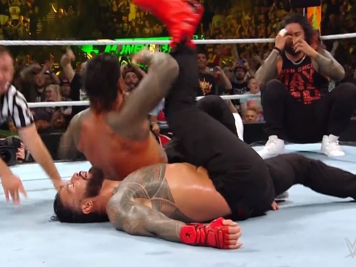 WATCH: Roman Reigns gets pinned for the first time after 1294 days by Jey Uso at Money in the Bank 2023