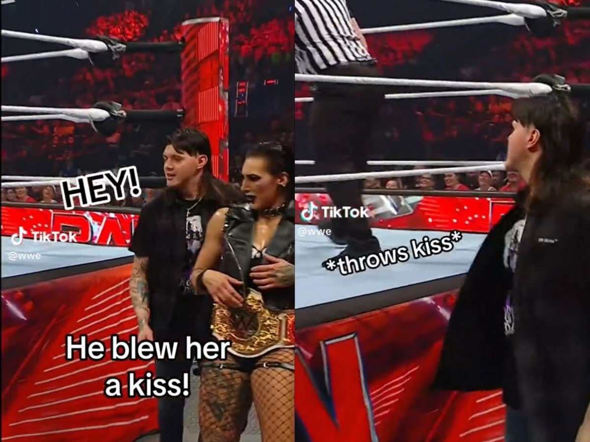 WATCH: Dominik Mysterio’s furious reaction to Shinsuke Nakamura blowing a kiss to Rhea Ripley on Raw