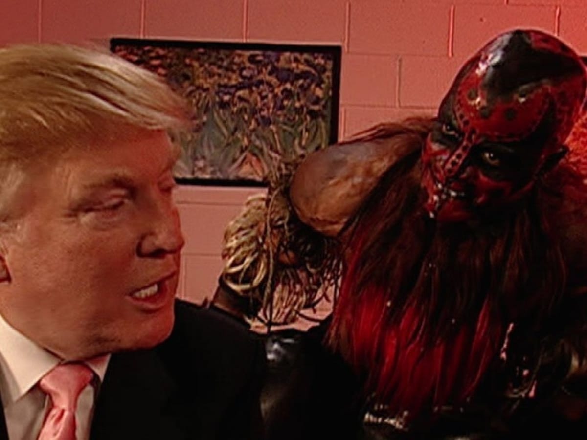 Former US President Donald Trump was unfazed by meeting one of the scariest characters in WWE for the first time 