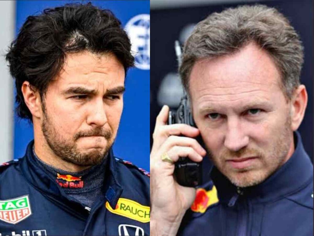 Sergio Perez and Christian Horner F1