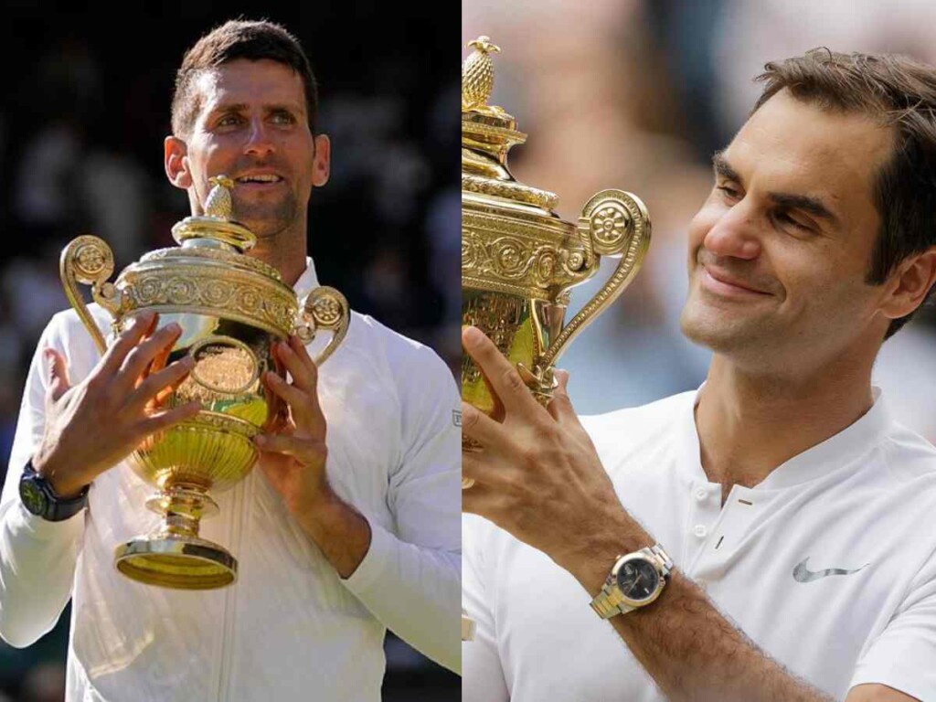 Novak Djokovic and Roger Federer (Image via MARCA and The Times)