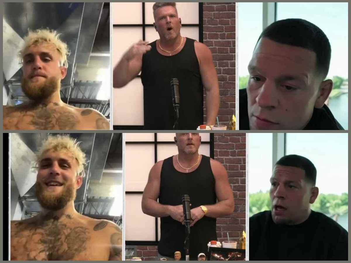 WATCH: Jake Paul hilariously ‘bounces his t*ts’ as Nate Diaz joins unexpected interview