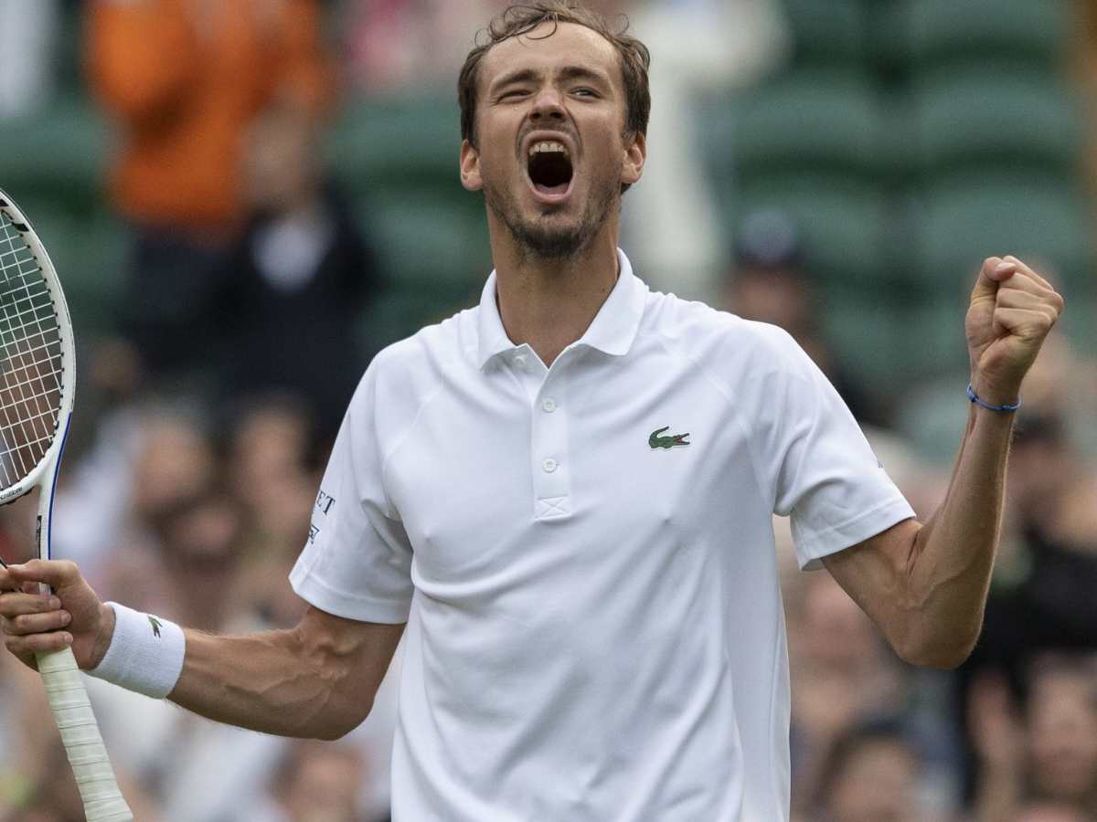 SUPERSTITIOUS Daniil Medvedev learns from his mistake against Hubert Hurkacz to beat Adrian Mannarino at Wimbledon