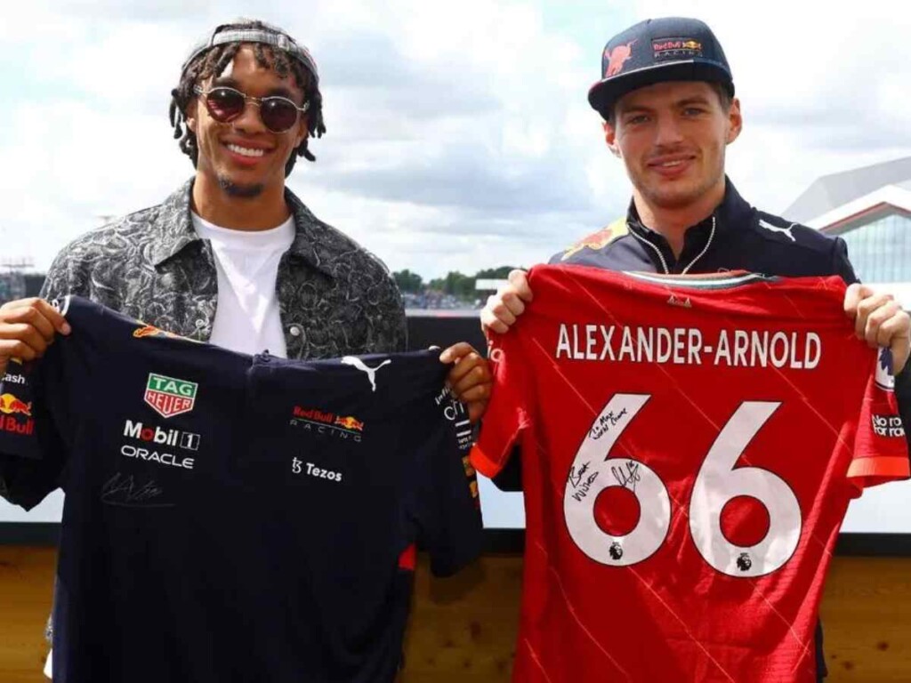 Max Verstappen and Liverpool right-back Trent Alexander-Arnold