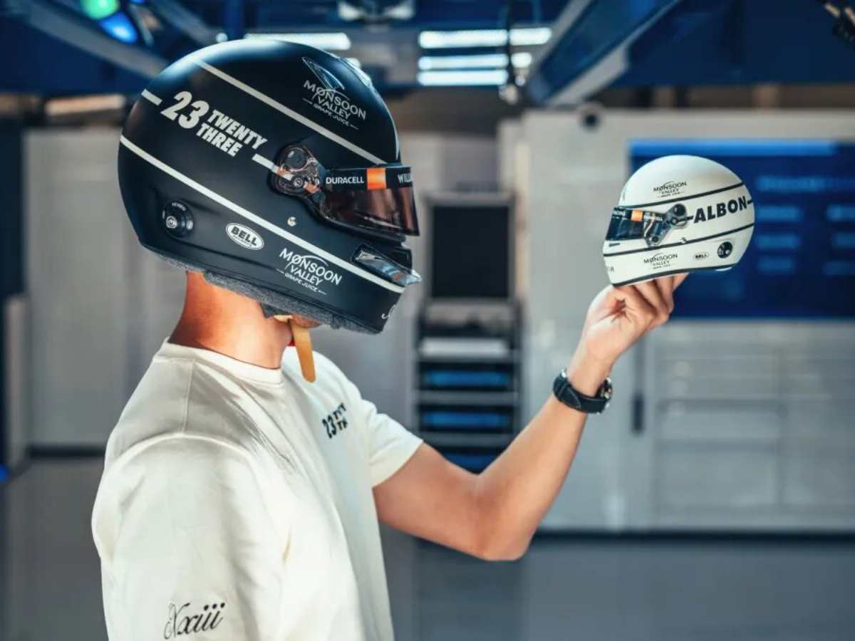 “Alex and ugly helmets don’t mix”- Fans react as Alex Albon reveals nostalgic Helmet to honor Williams’ 800th GP